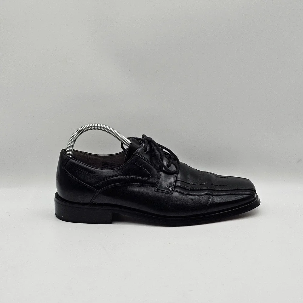 Stacy Adams Shoes Mens Size 7.5M Black Leather Dress Oxford‎ Square Toe Formal
